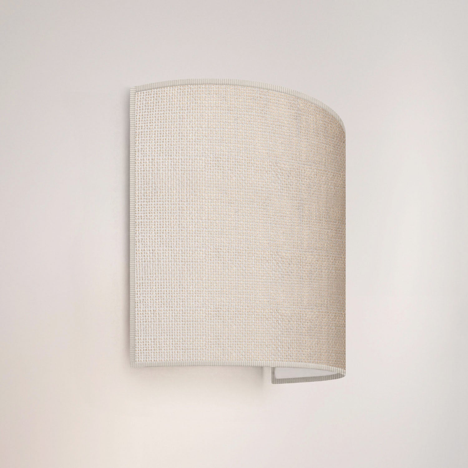 Applique Ventola con paralume in tessuto Juta chiara - Made in Italy