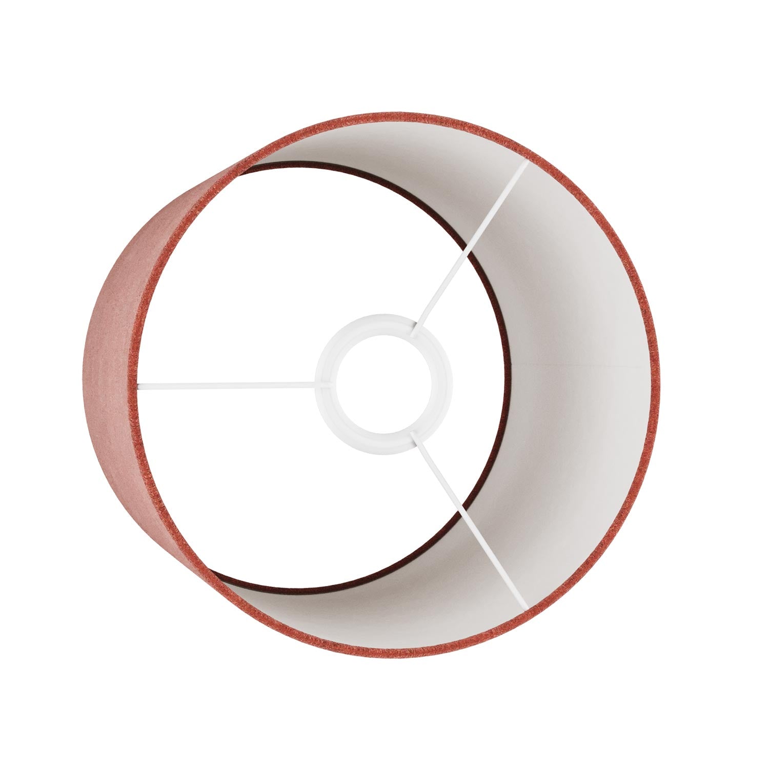 Paralume Cilindro M in tessuto con attacco E27 - Made in Italy - Lana aragosta