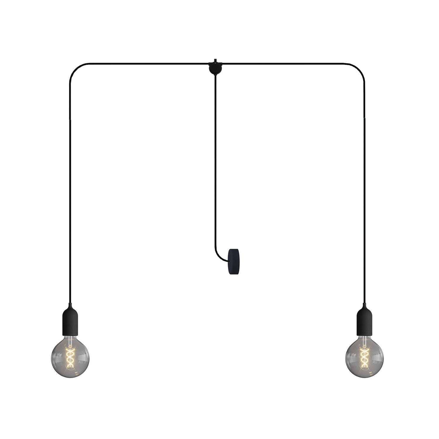 T-Snake Modulair Lampada da esterno IP65 a 2 luci con rosone - Nero