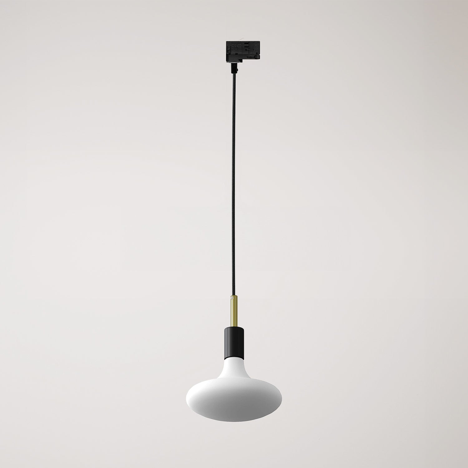 Lampada a sospensione per binario con serracavo da 7cm - Nero