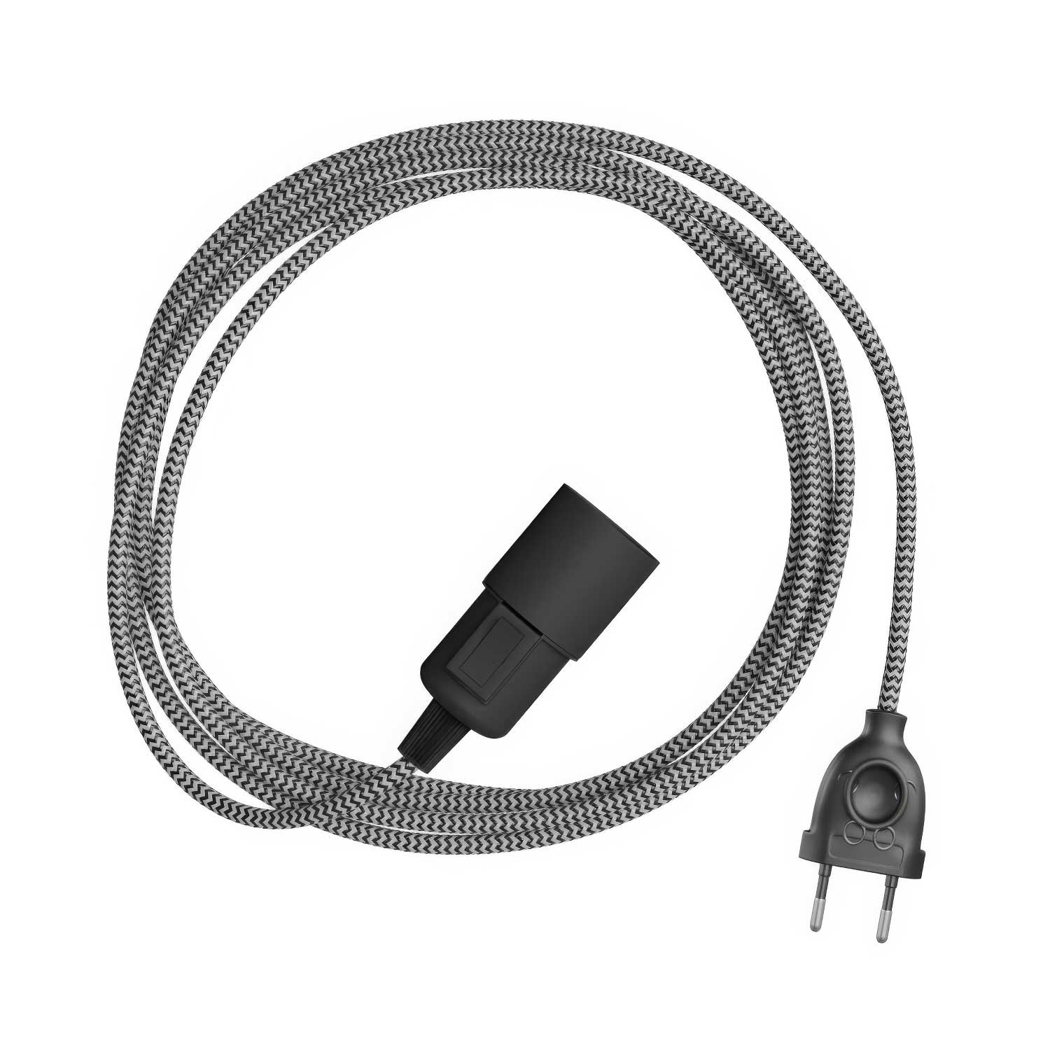 Snake Zig-Zag - Lâmpada plug-in com cabo têxtil efeito Zig-Zag RZ04 Snake Zig-Zag - Lâmpada plug-in com cabo têxtil efeito Zig-Zag RZ04