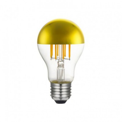 Lâmpada de LED Globo Meia Esfera Dourada A60 7W E27 Dimável 2700K