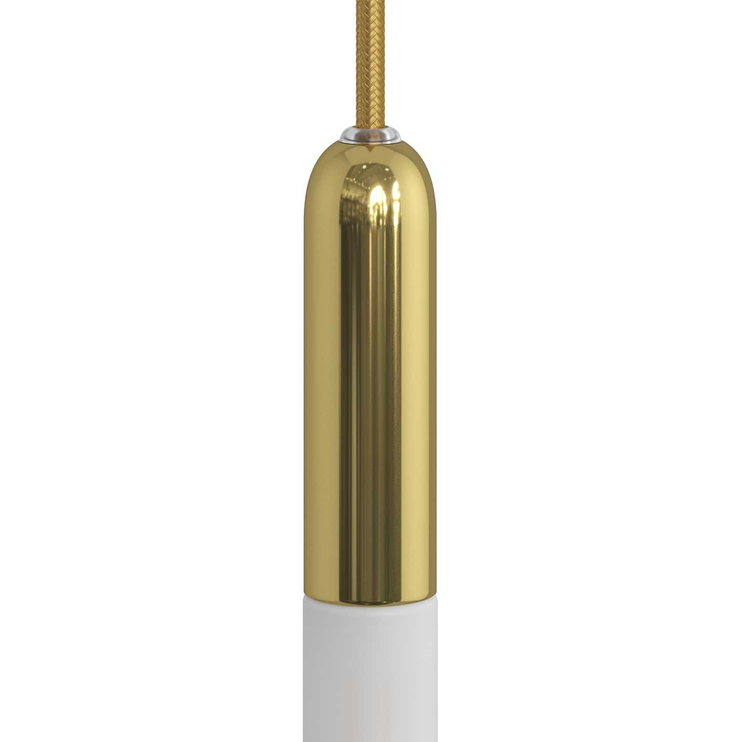Suspensão fabricada em Itália com 3 pêndulos dotados de lâmpadas, P-Light e Rose-One de 200 mm