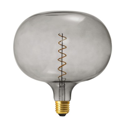 Lâmpada LED XXL Cobble Grey, Linha Pastel, filamento espiral, 4 W, E27, dimável, 2100 K