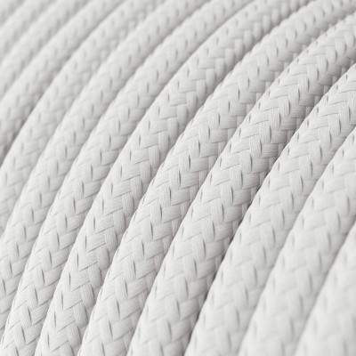 Cabo elétrico em silicone Ultra Soft com forro em tecido Branco - RM01 redondo 2x0,75 mm