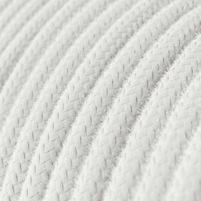 Cabo elétrico de silicone Ultra Soft com forro de algodão Branco - RC01 redondo 2x0,75 mm