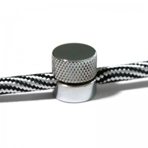 Sarè - fixação na parede, clip para cabo em metal para cabos têxteis - 2 peças