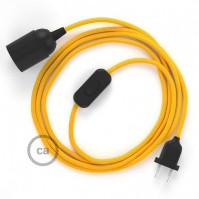 SnakeBis fixação com casquilho e cabo em tecido - Seda Artificial Amarelo RM10