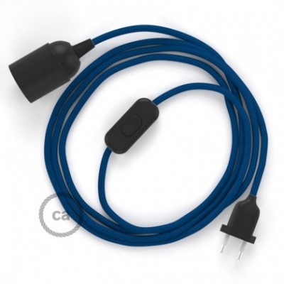 SnakeBis fixação com casquilho e cabo em tecido - Seda Artificial Azul RM12