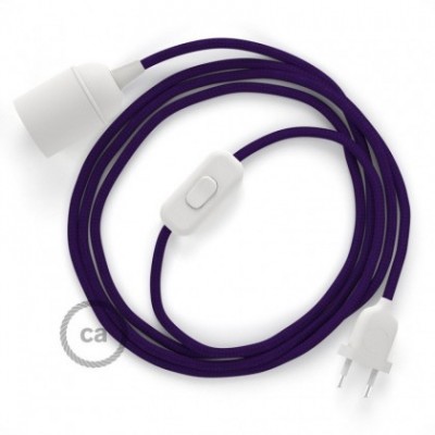 SnakeBis fixação com casquilho e cabo em tecido - Seda Artificial Violeta RM14
