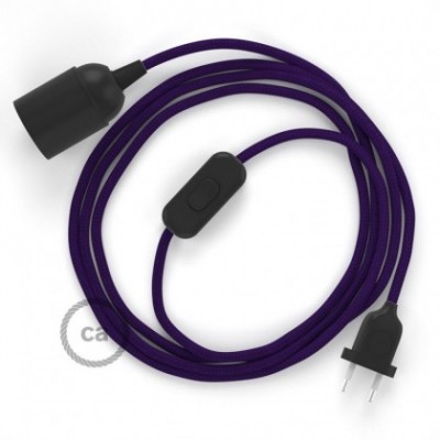 SnakeBis fixação com casquilho e cabo em tecido - Seda Artificial Violeta RM14