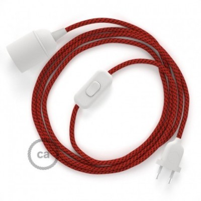 SnakeBis fixação com casquilho e cabo em tecido - Seda Artificial Red Devil RT94
