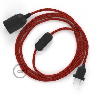 SnakeBis fixação com casquilho e cabo em tecido - Seda Artificial Red Devil RT94