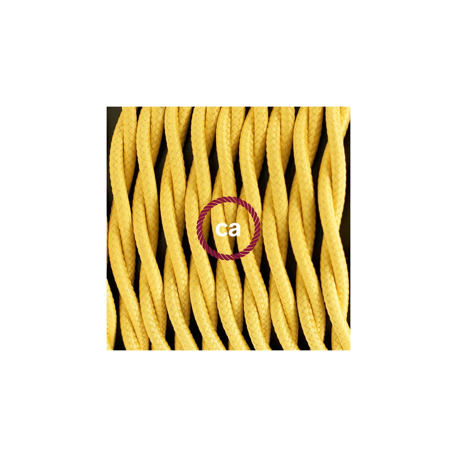 Cabo para candeeiro de mesa, TM10 Amarelo Seda Artificial 1,80 m. Escolha a cor da ficha e do interruptor.