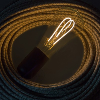 Lâmpada Transparente LED - Edison ST64 Filamento Curvo Duplo Loop - 5W E27 Dimável 2200K