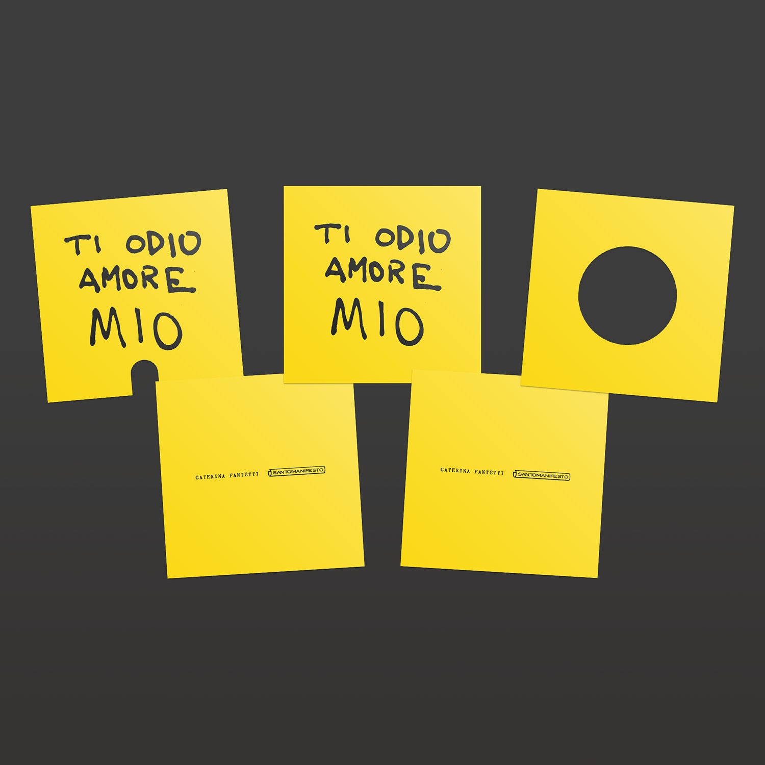 Lampada da tavolo Cubetto "Ti odio amore mio" con lampadina globo effetto porcellana - Santomanifesto