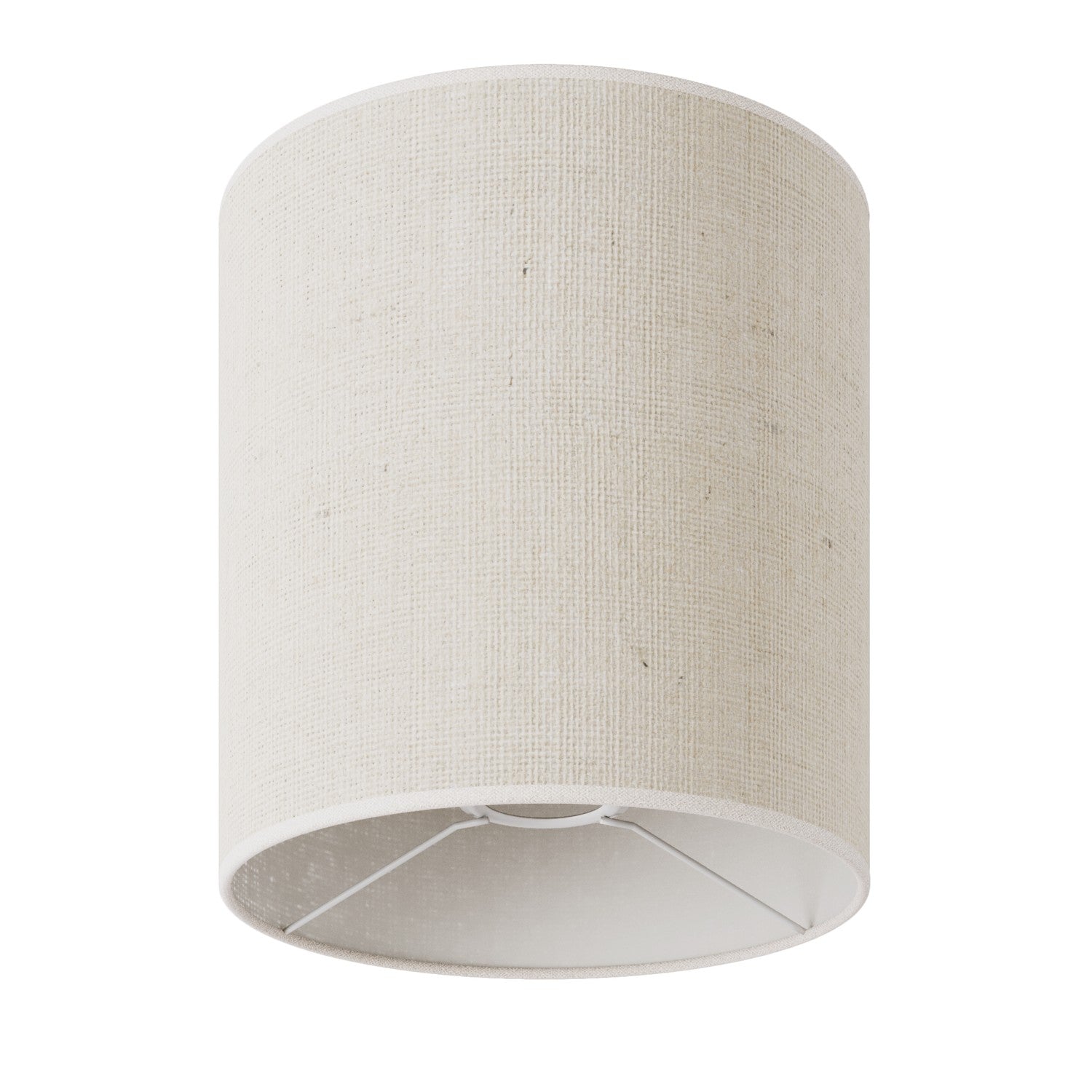 Paralume Cilindro M in tessuto con attacco E27 - Made in Italy - Juta Chiara