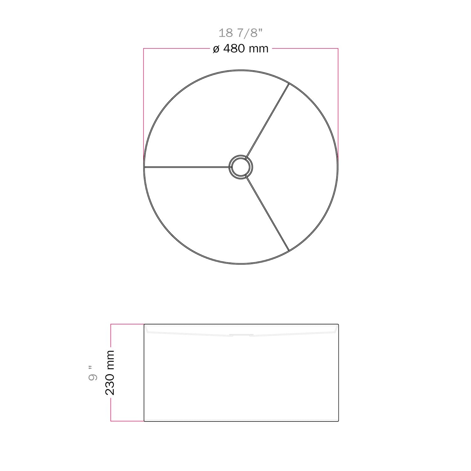 Paralume Cilindro XL in tessuto con attacco E27 - Made in Italy - Arenal Oro