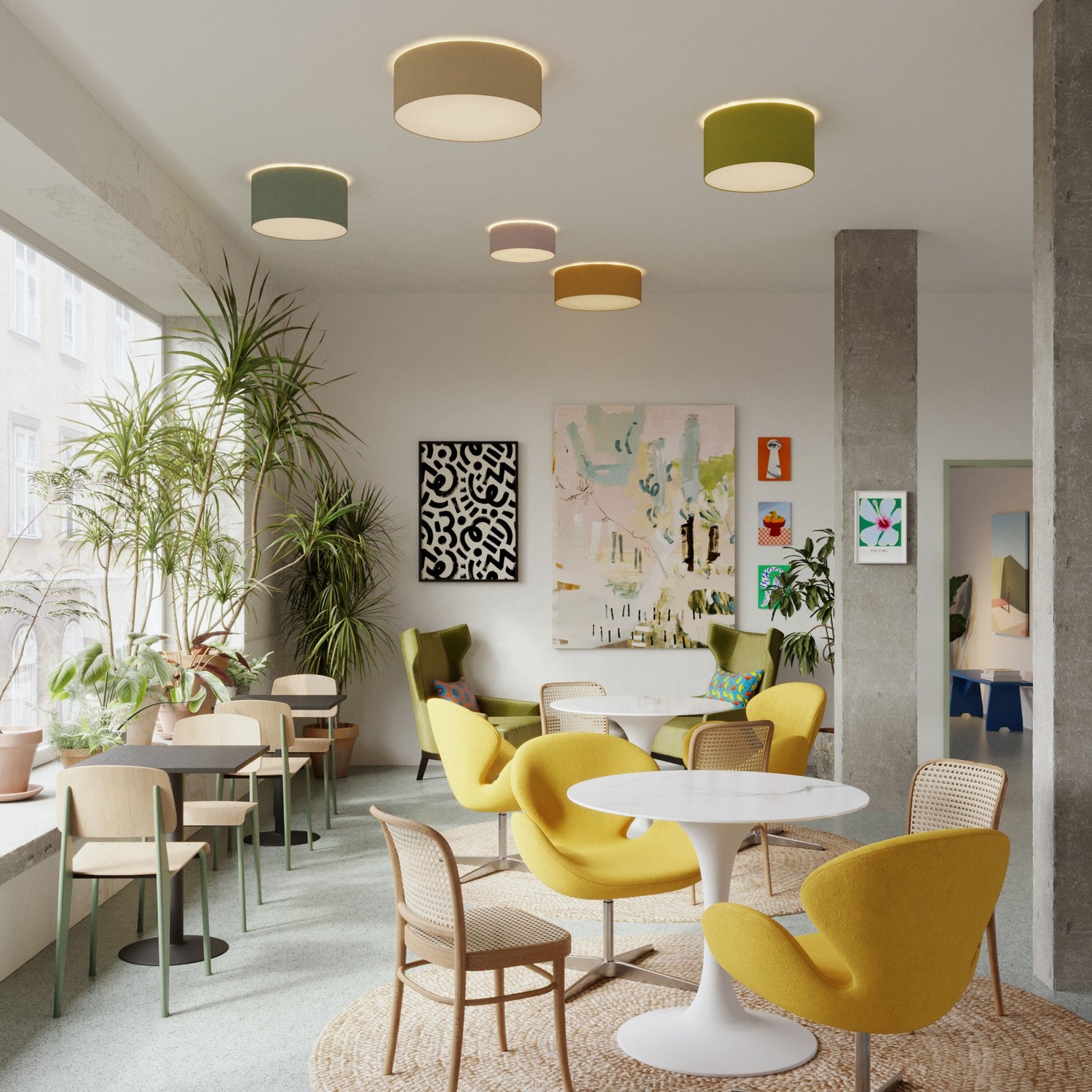 Plafoniera in tessuto Small - Made in Italy - Teletta Lilla