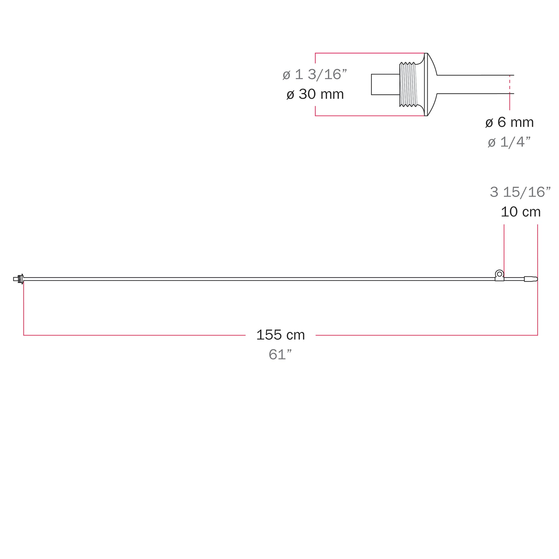 Cavo di chiusura - Marina - Grigio