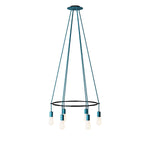 Lampadario Cage a 6 cadute Edison ST64 - Petrolio