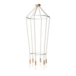 Lampadario 2 Cage a 6 cadute P-Light - Bronzo satinato