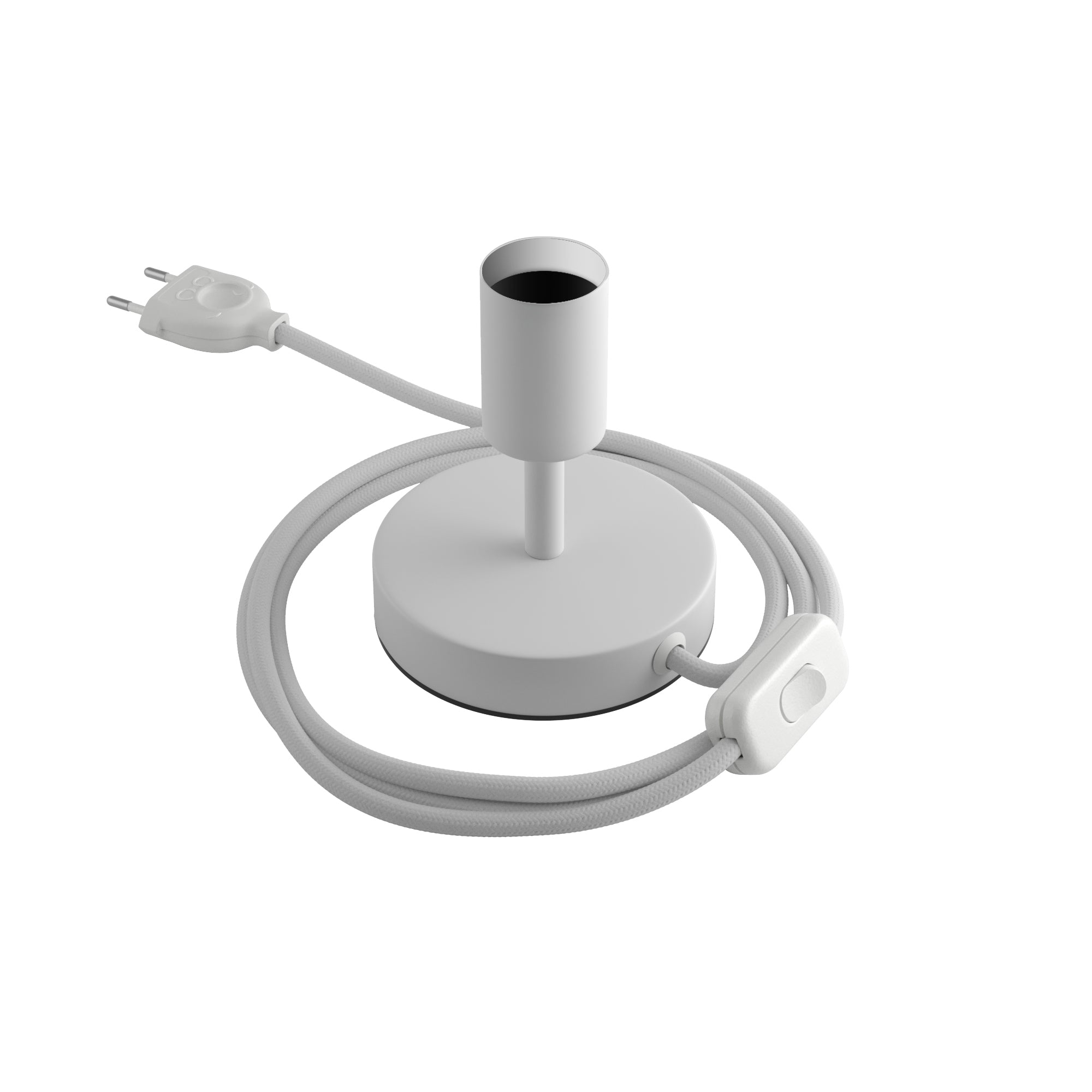 Alzaluce - Lampada da tavolo in metallo - Bianco opaco 5 cm