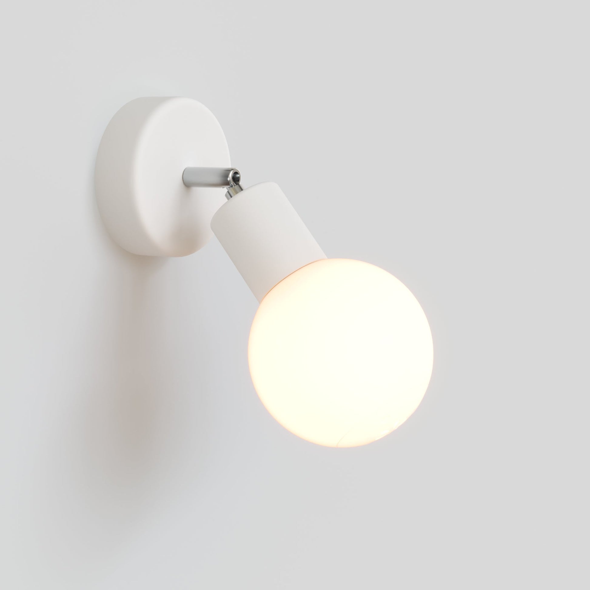 Applique da esterno Modulair IP65 con snodo regolabile e paralume a sfera infrangibile Unbreak-a-Ball - Bianco
