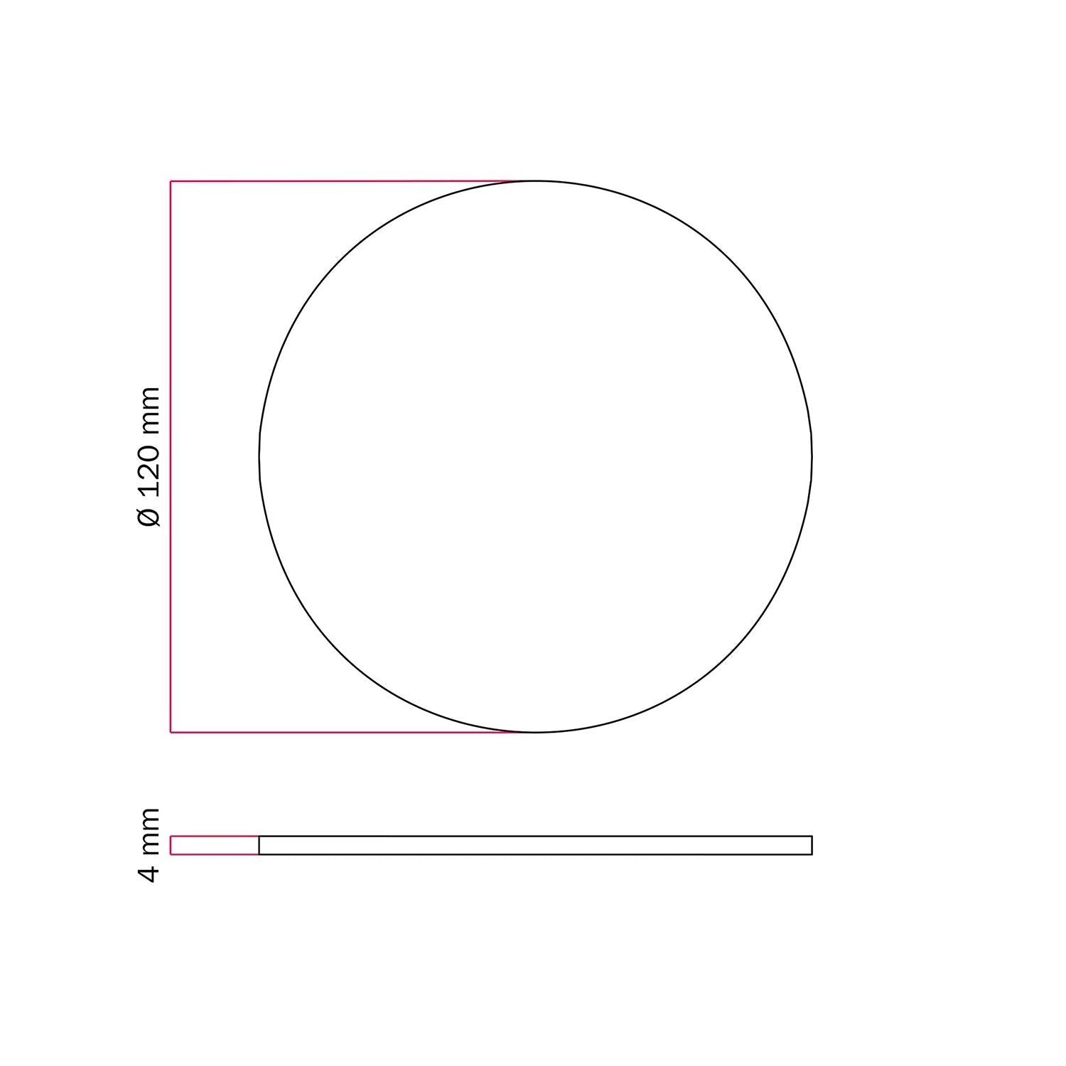 Base metallica tonda per lampada da tavolo MAG-Y - Nero