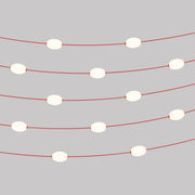 Catena luminosa 12 punti luce da esterno IP67 Rosso stella marina - Marina12