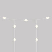 Catena luminosa reticolare 7 punti luce da esterno IP67 Bianco sabbia - Marina GRID