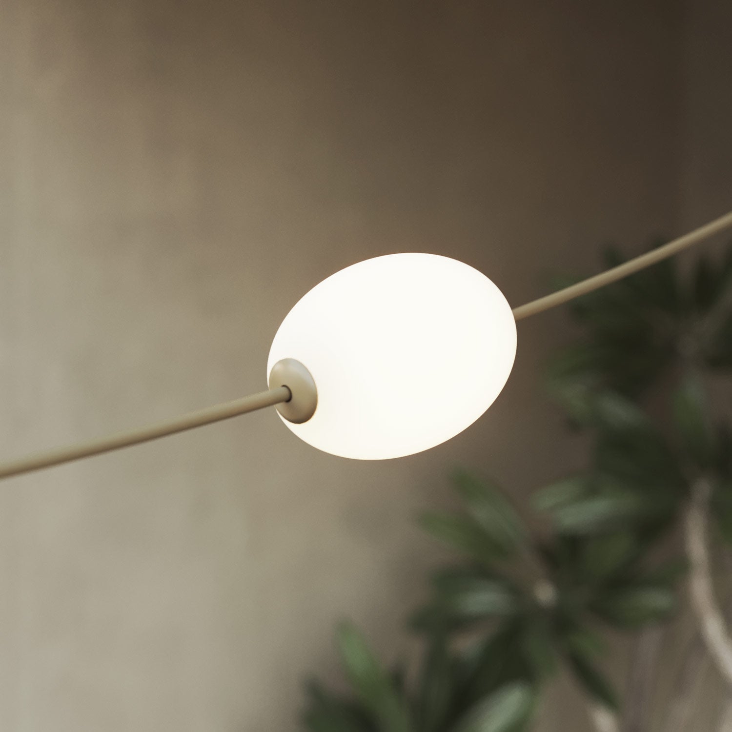 Catena luminosa reticolare 7 punti luce da esterno IP67 Verde oliva - Marina GRID