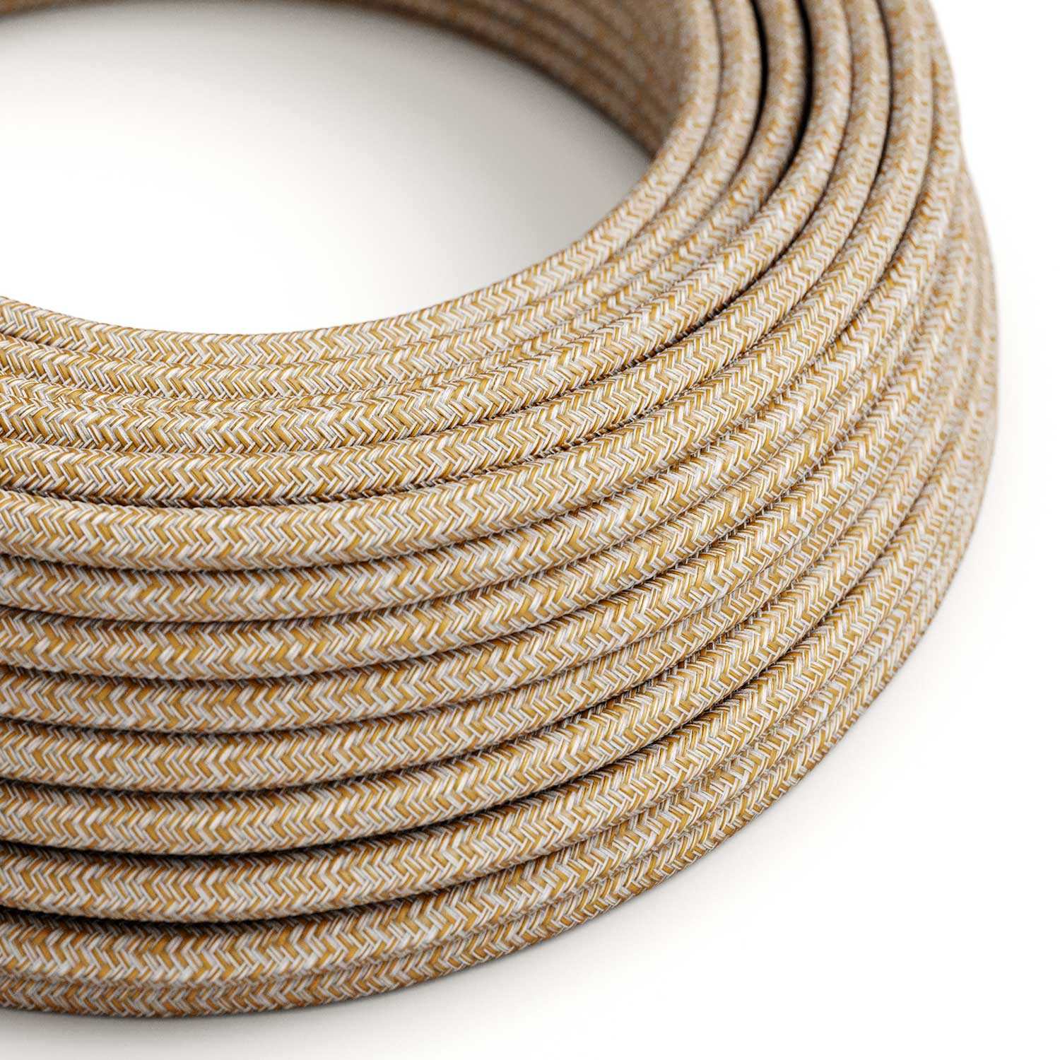 Cavo elettrico per illuminazione Tweed Ruggine glitterato - L'Originale Creative Cables, per decorazioni luminose uniche - RS82