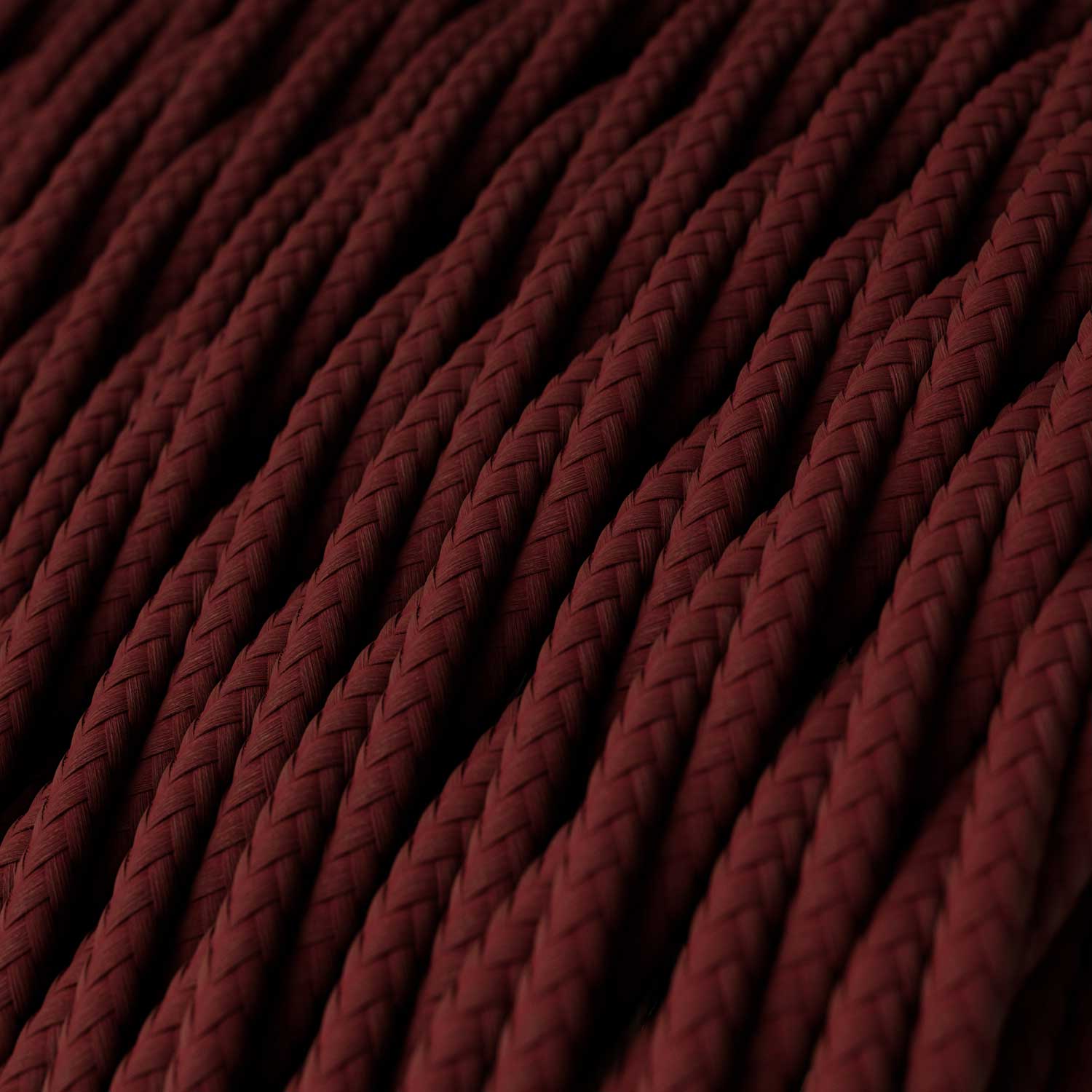 Cavo elettrico trecciato color Bordeaux lucido - L'Originale Creative Cables, perfetto per le tue decorazioni luminose - TM19