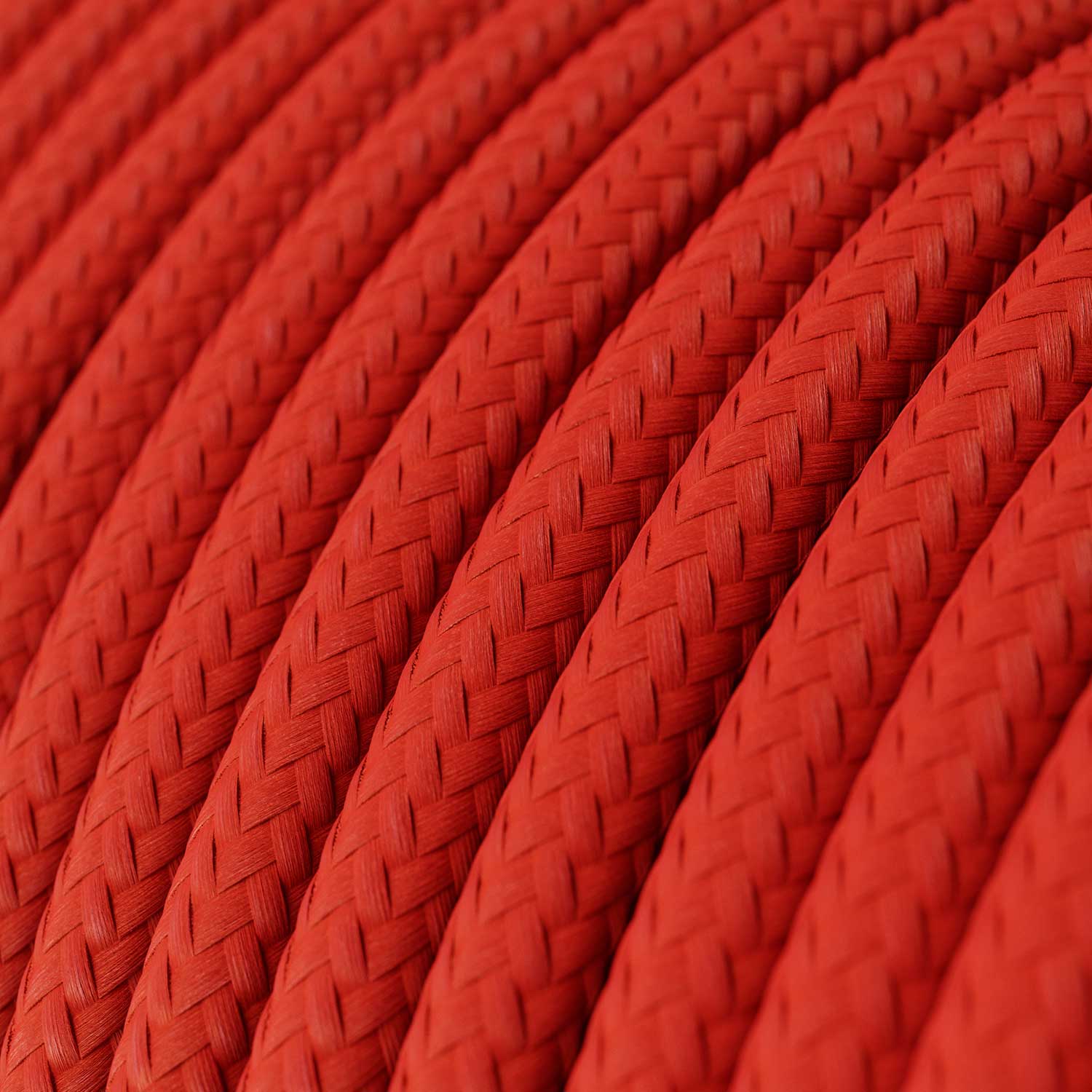 Cavo tessile Rosso Fuoco lucido - L'Originale Creative-Cables - RM09 rotondo 2x0,75mm / 3x0,75mm