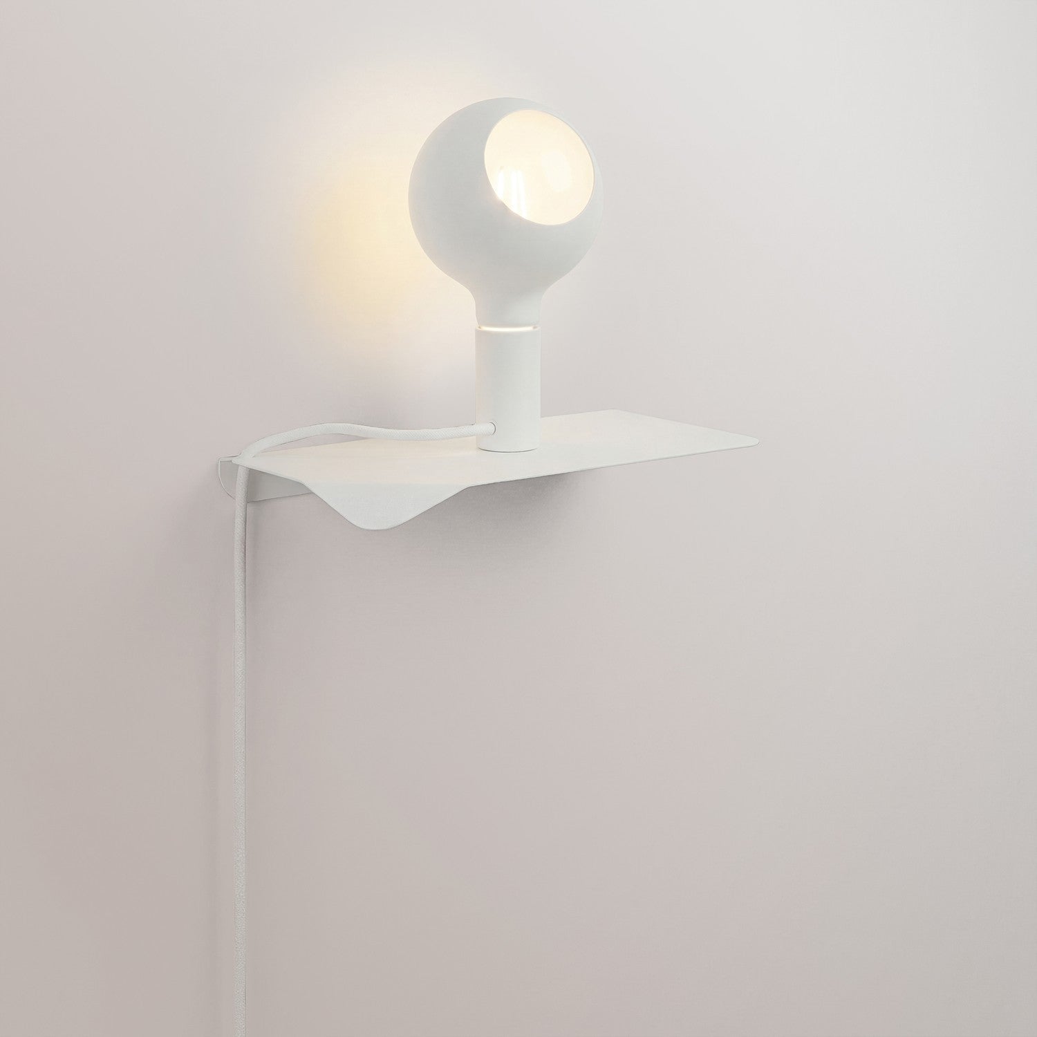 Combo Camo - Lampada con mensola - Bianco - Creative Cables