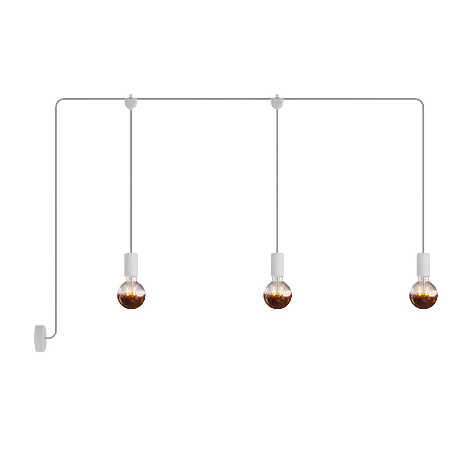 E-Snake Modulair Lampada da esterno IP65 a 3 luci con rosone - Bianco