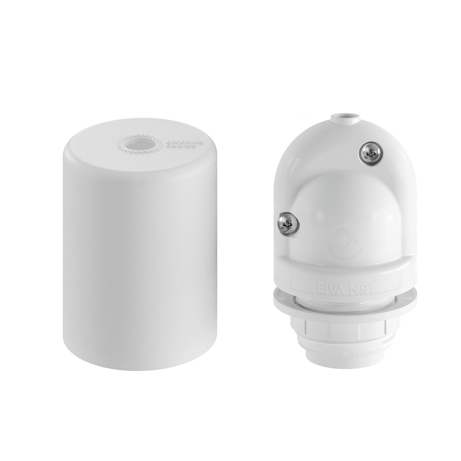 EIVA ELEGANT Kit Portalampada IP65 Outdoor in Silicone per Paralume E27 - Sistema Modulair - Bianco