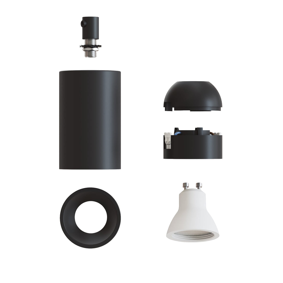 Faretto GU10 Spotlight LED Bispot - Nero