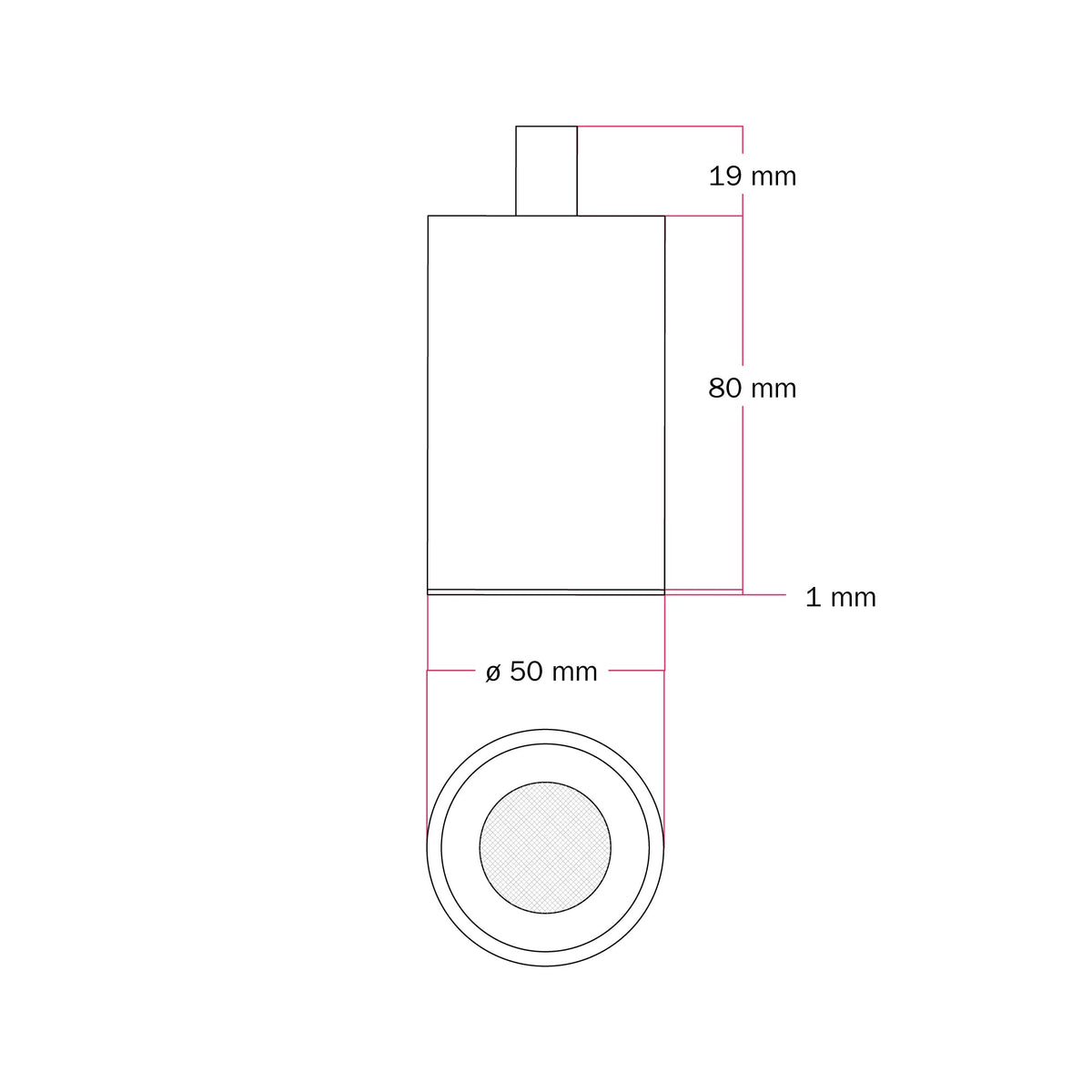 Faretto GU10 Spotlight LED Bispot - Nero / Titanio satinato - Creative Cables