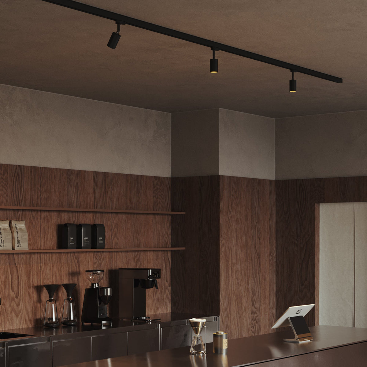 Faretto orientabile Bispot per sistema a binario - Nero Si Powergear