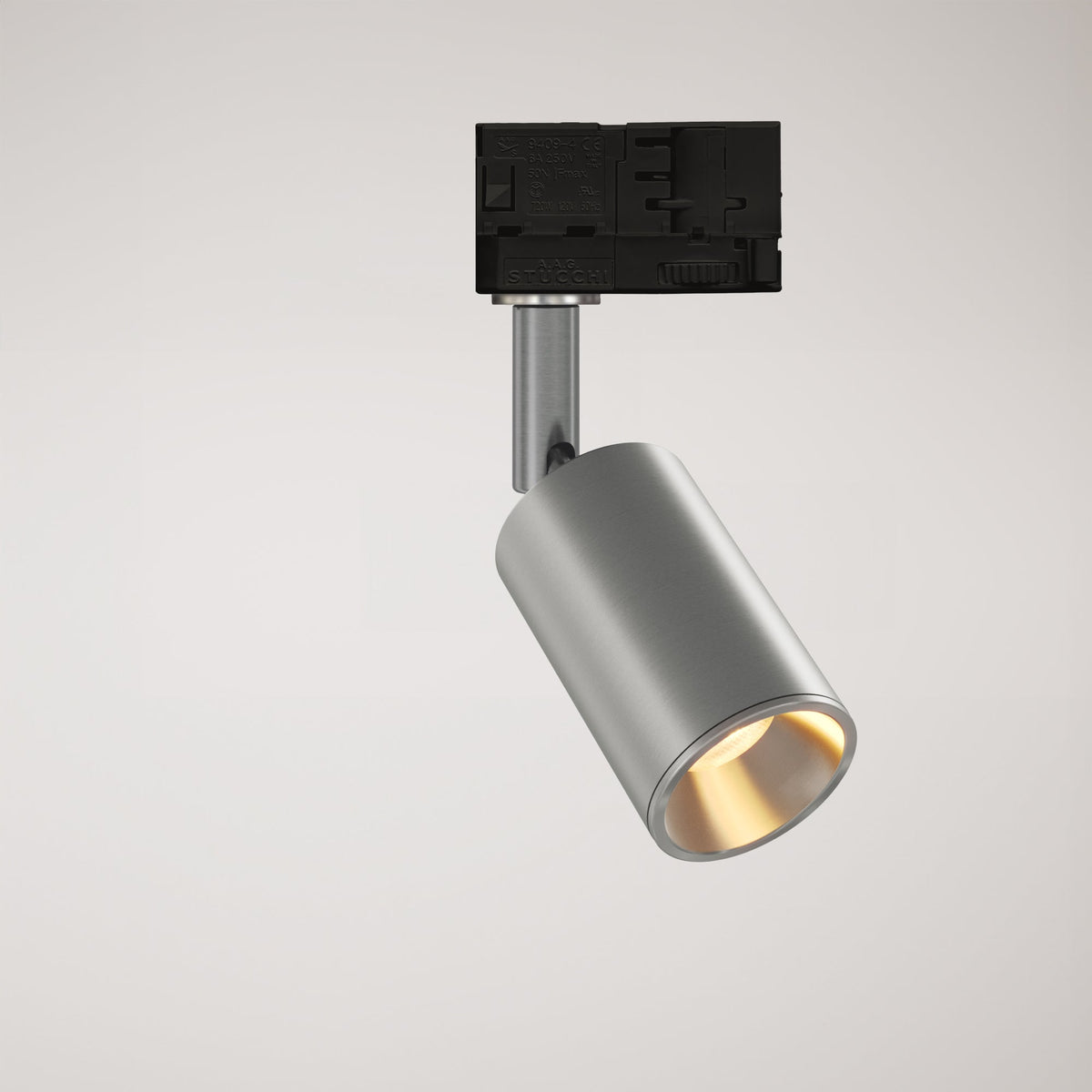 Faretto orientabile Bispot per sistema a binario - Titanio satinato - Creative Cables
