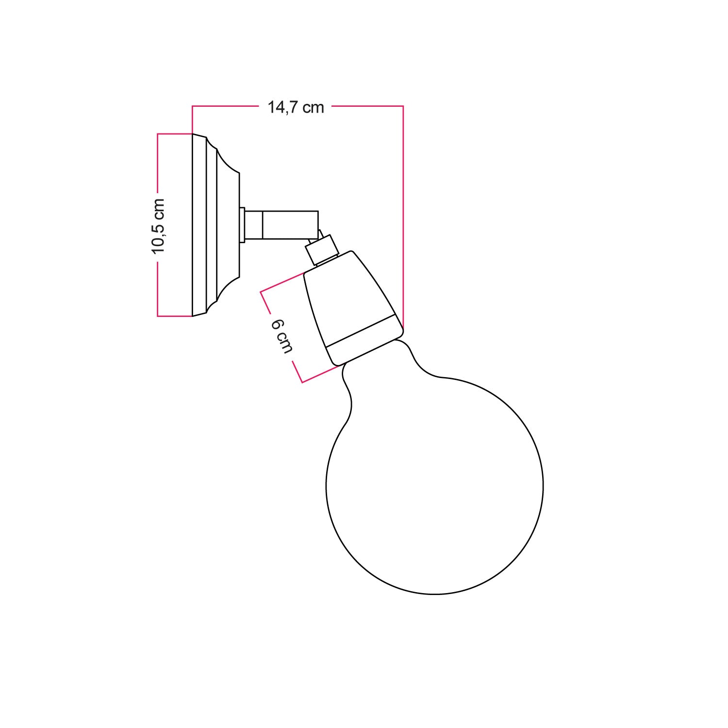 Fermaluce 90° Color, il punto luce orientabile in porcellana da parete o soffitto - Azzurro