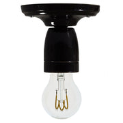 Fermaluce Color, il punto luce colorato in porcellana da parete o soffitto - Nero