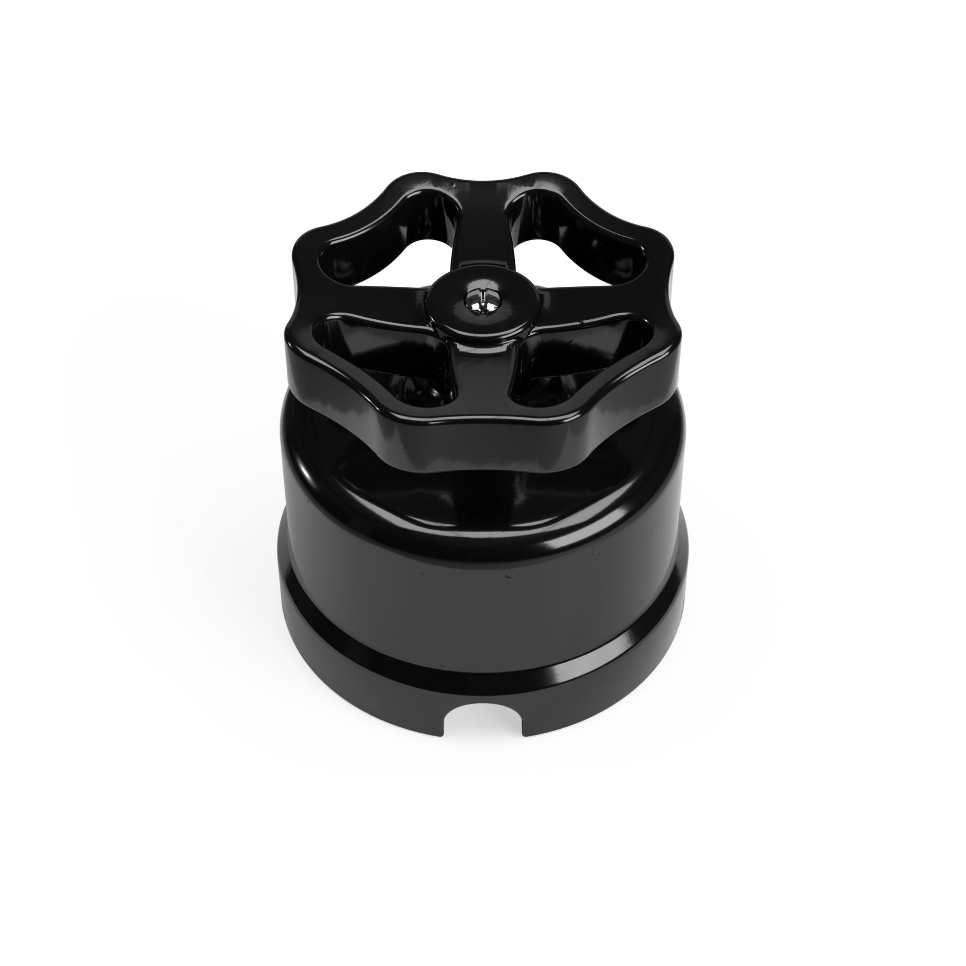 Interruttore/Deviatore in porcellana nero con manopola Nero