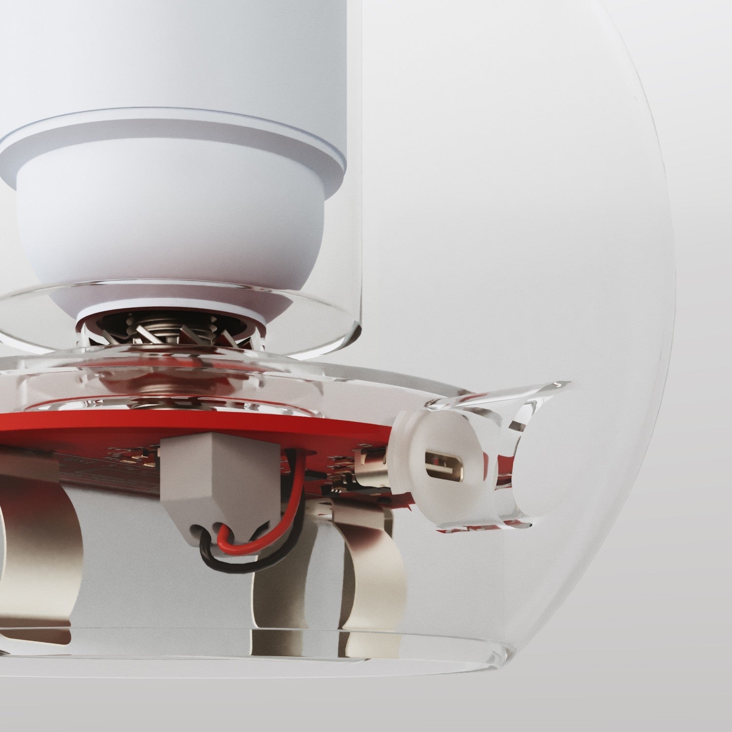 Kit elettronico per lampade a batteria 5V USB-C con portalampada E27 liscio - Bianco