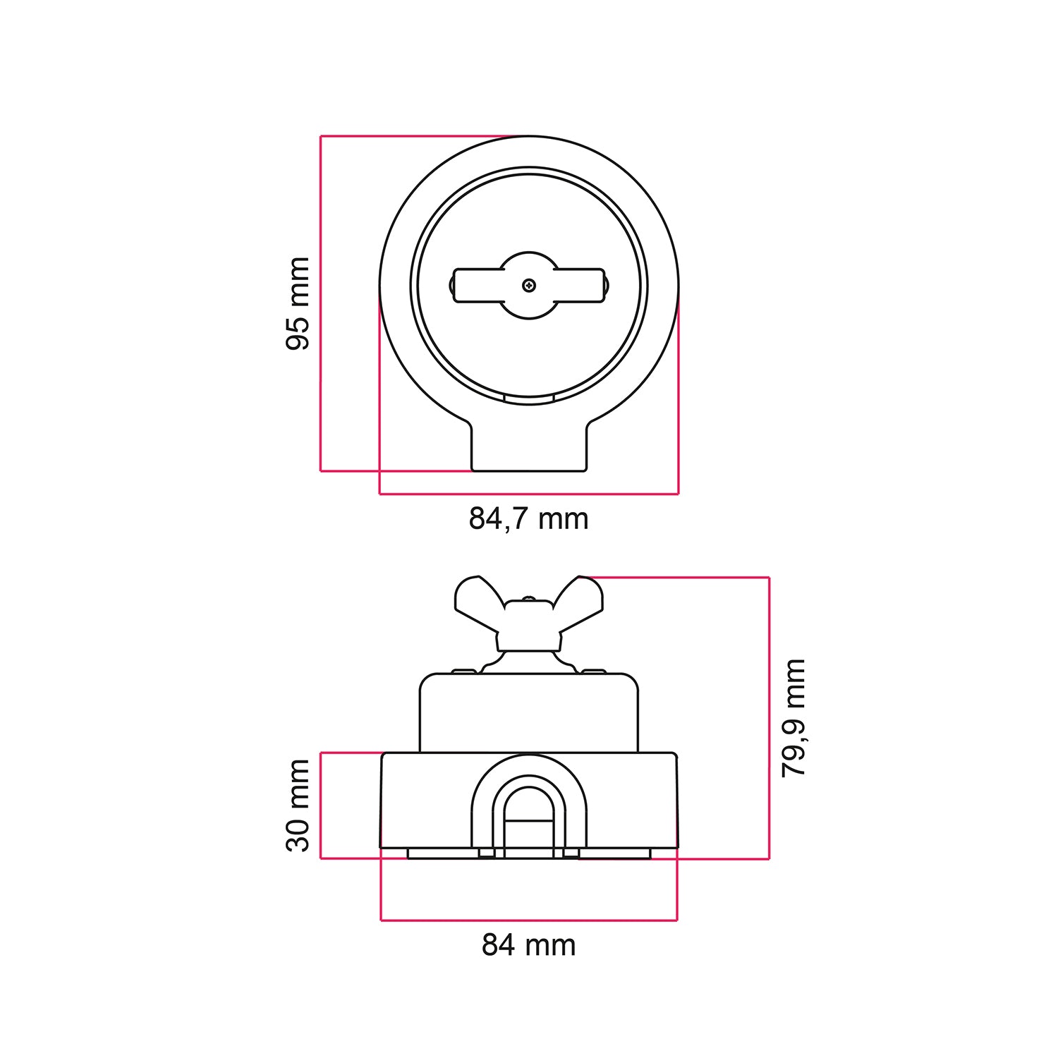 Kit interruttore/deviatore con dado a farfalla e base per Creative-Tubes in porcellana bianca Bianco 1