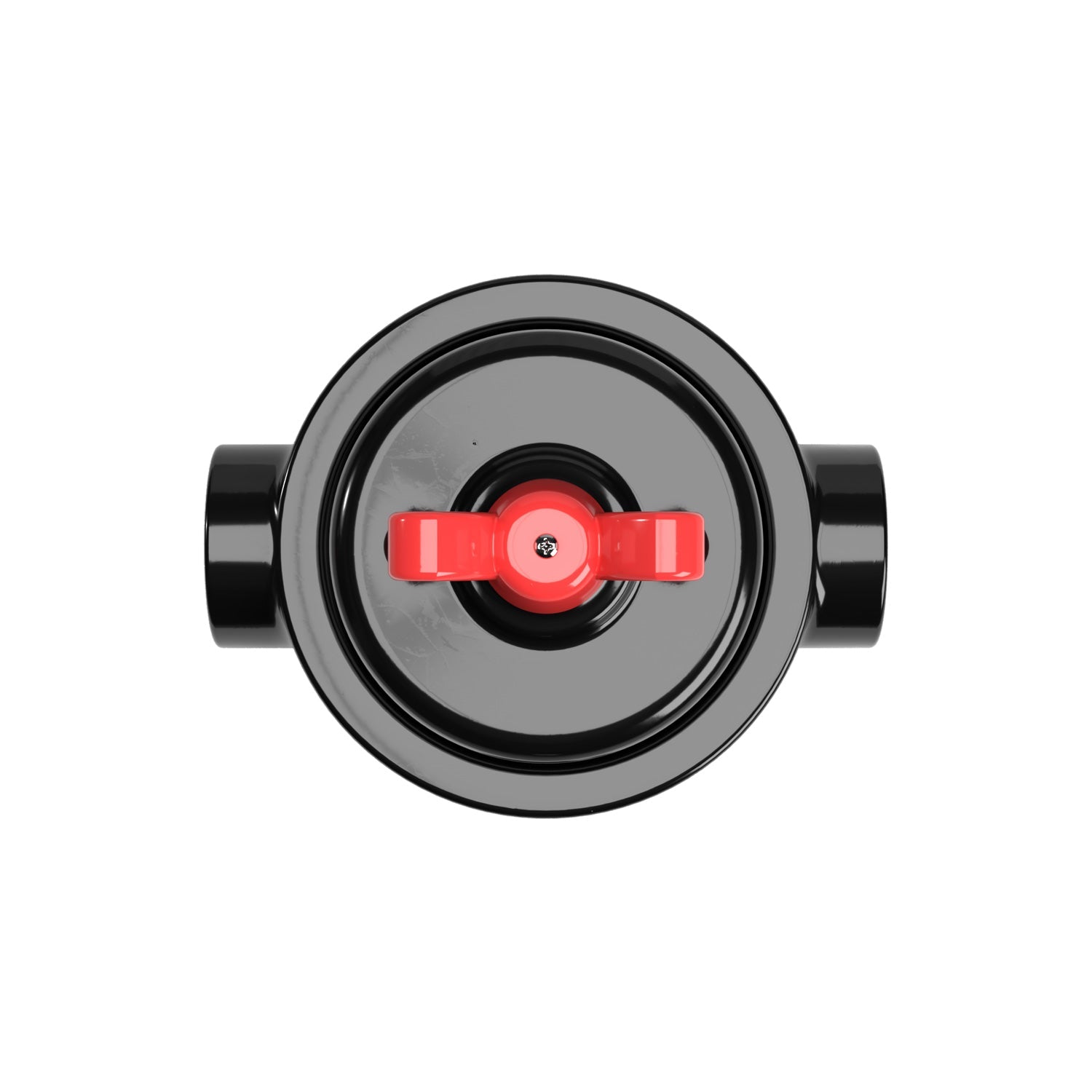 Kit interruttore/deviatore con dado a farfalla e base per Creative-Tubes in porcellana nera Rosso 2 in linea