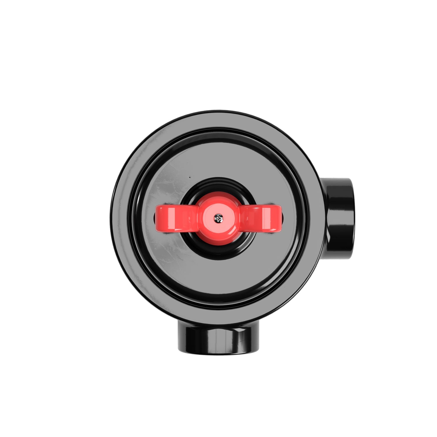 Kit interruttore/deviatore con dado a farfalla e base per Creative-Tubes in porcellana nera Rosso 2