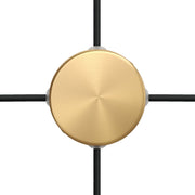 Kit Mini rosone cilindrico in metallo a 4 fori laterali (scatola di derivazione) - Bronzo satinato